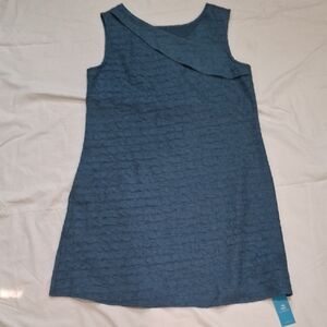 NewCupshe Blue Wome's Asymmetrical Sleeveless Midi Dress Size. S